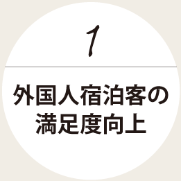 外国人宿泊客の満足度向上